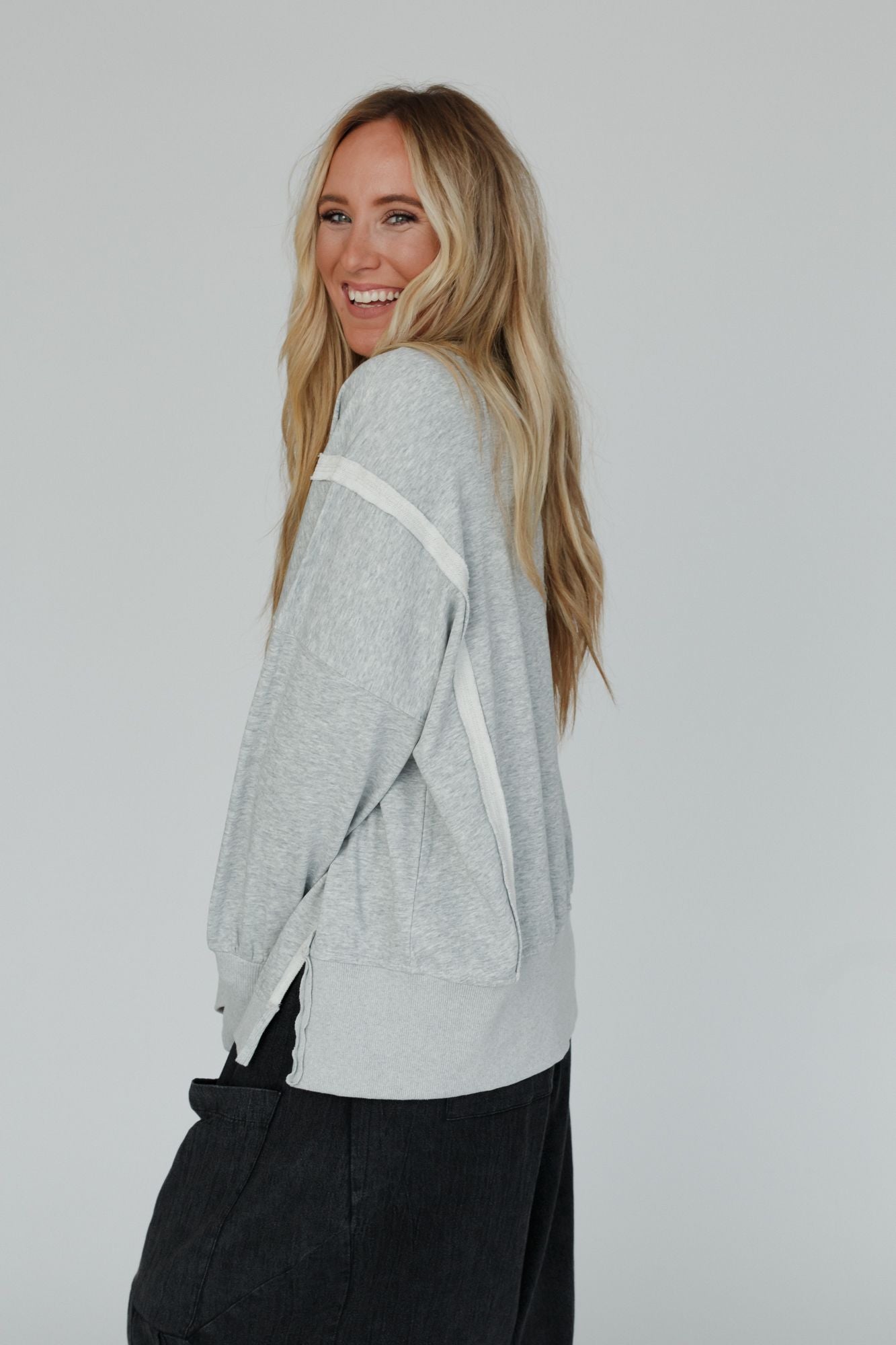 Work It Out Sweatshirt - Heather Gray