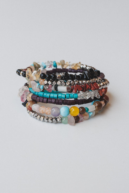 Velvet Sky Wrap Bracelet - Blue Multi