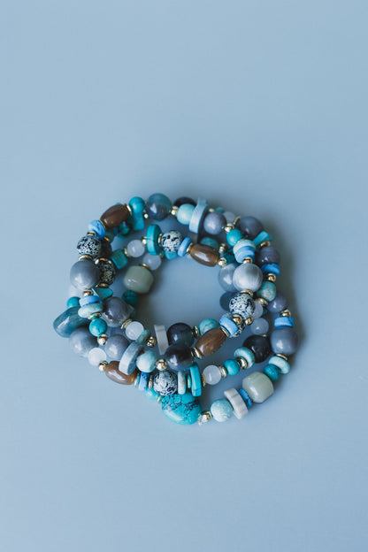 Nika Bracelet Set - Blue Multi