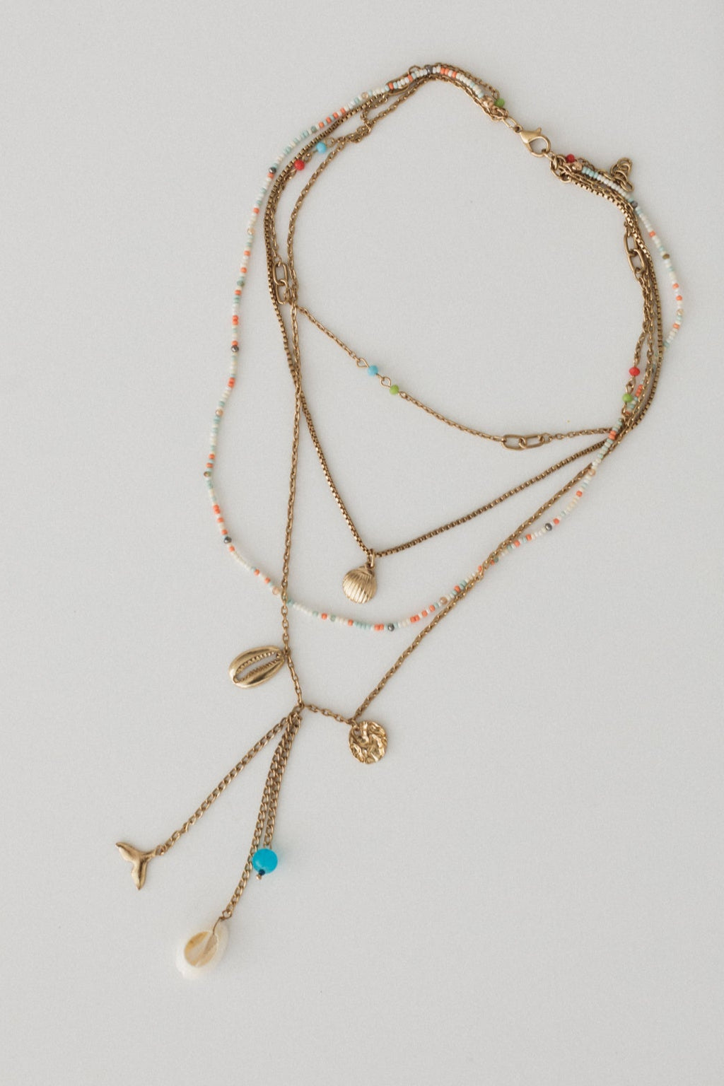 Mermaid Glow Layered Necklace - Gold