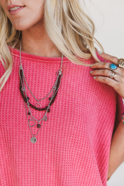 Off We Go Necklace - Black Multi