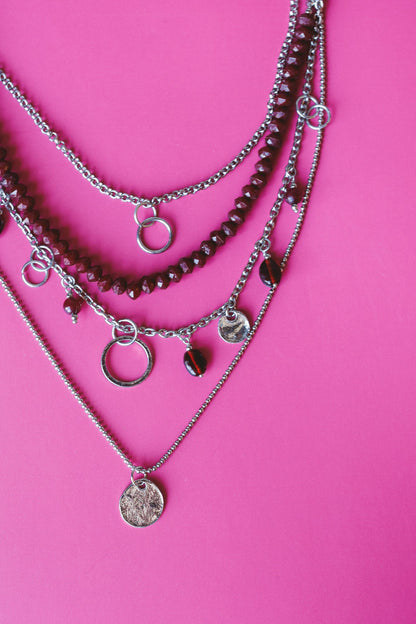 Off We Go Necklace - Black Multi