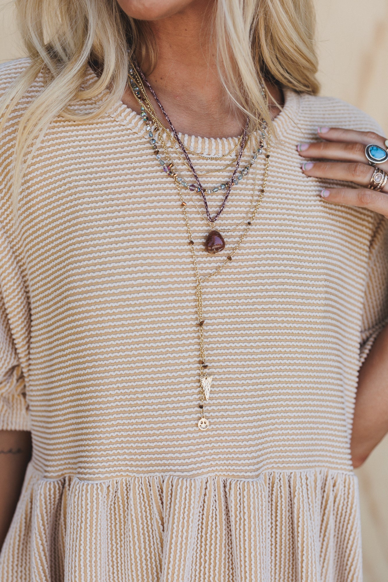 Saturn Layered Necklace - Gold