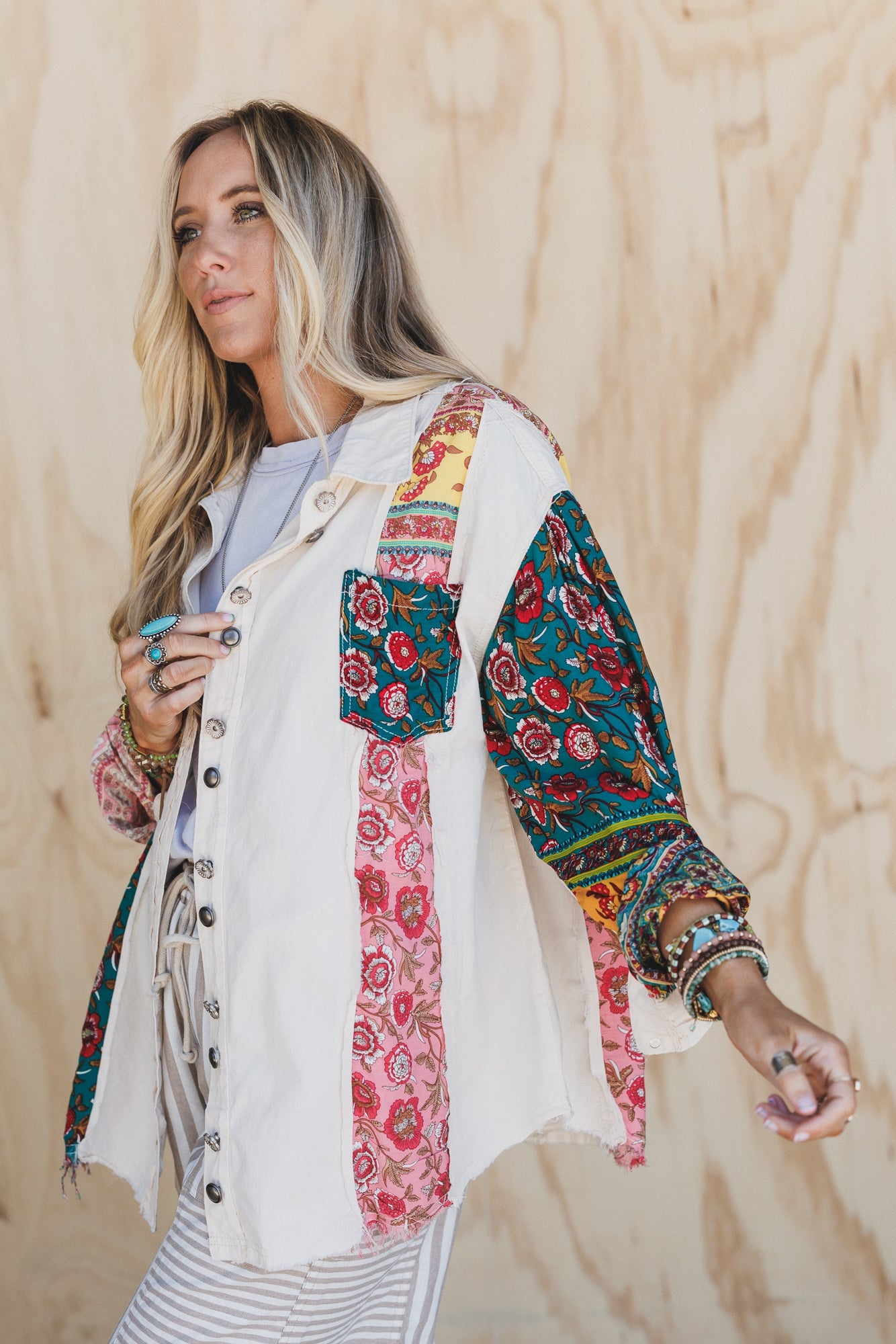 Lush Layers Button Down Top - Cream