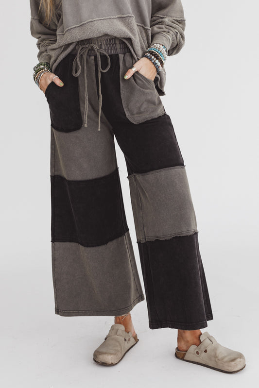 Coastal Colorblock Pants - Black