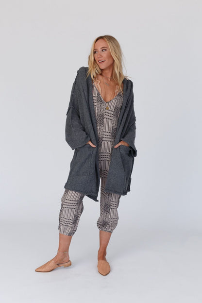 Charlie Oversized Cardigan - Charcoal