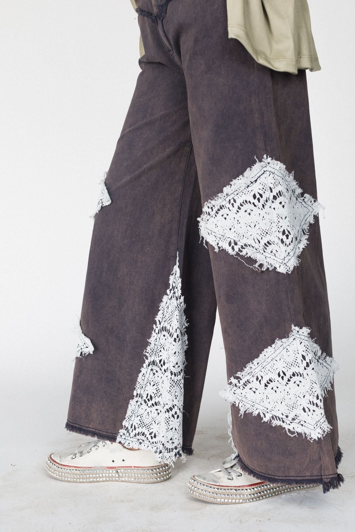 Crosby Crochet Patch Jeans - Navy