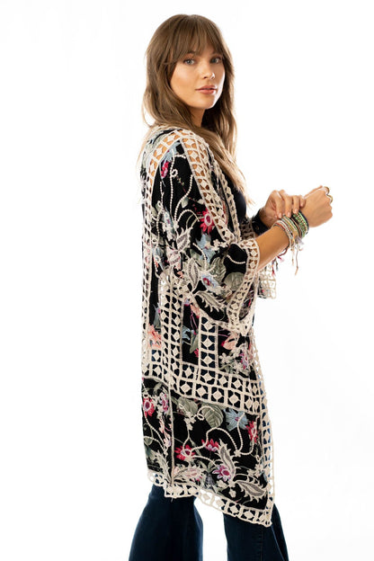 Let's Get Tropical Kimono - Black