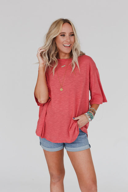 The Nest Your Favorite Slub Tee Shirt - Rust