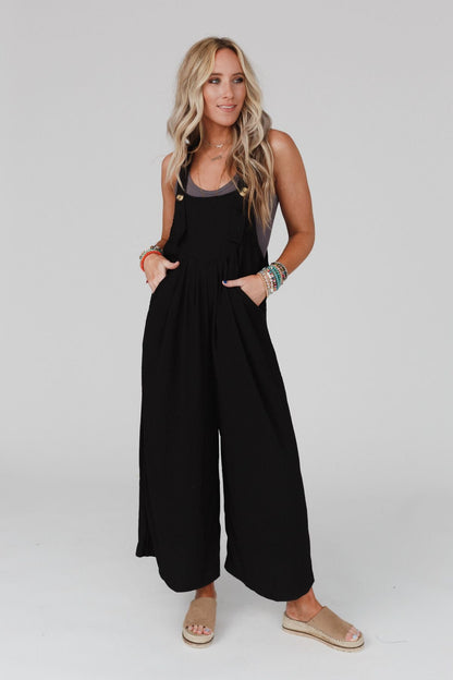 The Nest Serenity Wide Leg Jumpsuit - Black