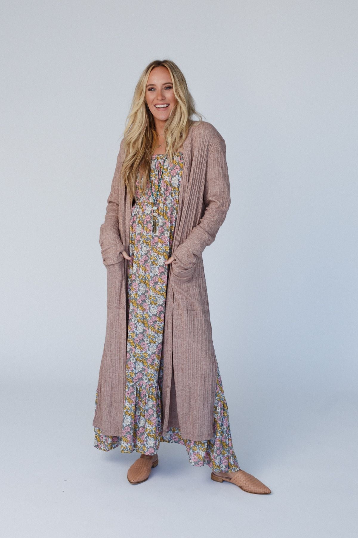 The Nest Finishing Touch Duster Cardigan - Cafe