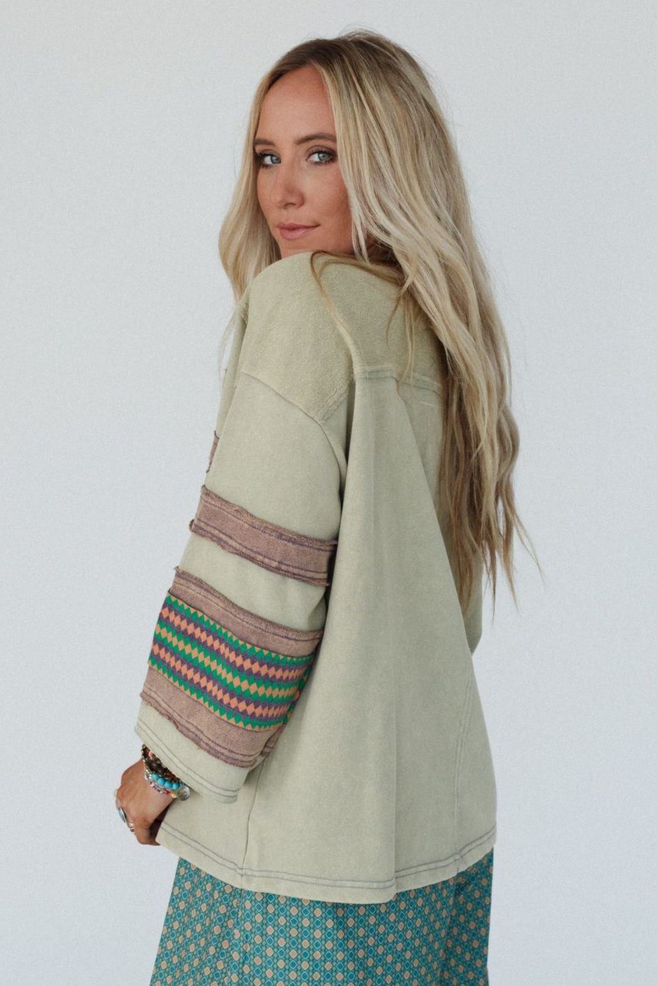Starbeam Pullover Top - Sage